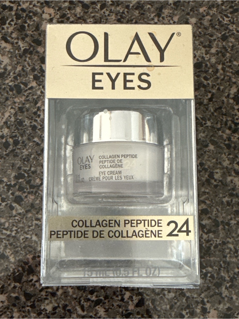 OLAY Eyes Collagen Peptide 24 Eye Cream — White and Gold Packaging